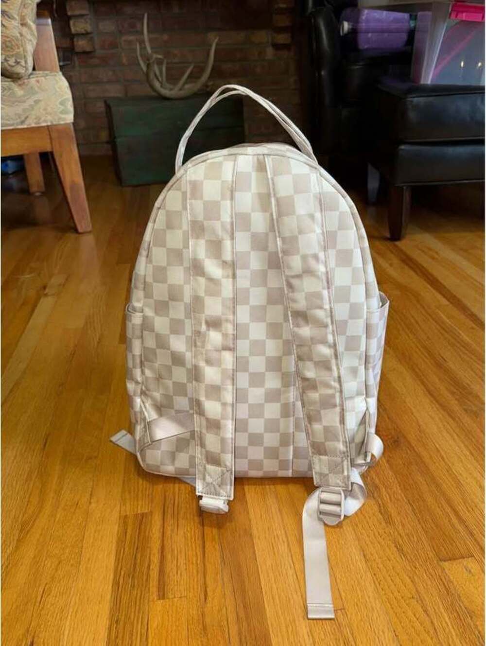 Beige backpack - Picture 3 of 4